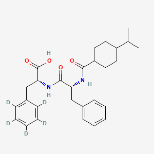 molecular formula C28H36N2O4 B12426106 D-Phenylalanyl-d5 Nateglinide 