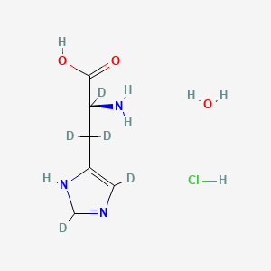 molecular formula C6H12ClN3O3 B12426114 L-Histidine-d5 (hydrochloride hydrate) 