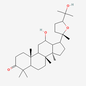 (8R,10R,14R)-12-hydroxy-17-[(2S)-5-(2-hydroxypropan-2-yl)-2-methyloxolan-2-yl]-4,4,8,10,14-pentamethyl-1,2,5,6,7,9,11,12,13,15,16,17-dodecahydrocyclopenta[a]phenanthren-3-one