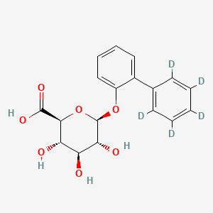 molecular formula C18H18O7 B12426143 Glucuronide o-phenylphenol-d5 