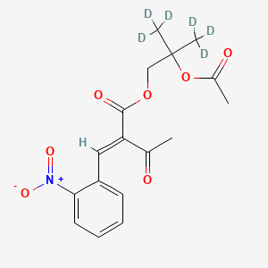 2-(2-Nitrobenzylidene)-3-oxobutanoic Acid, 2-Acetoxy-2-methylpropyl Ester-d6