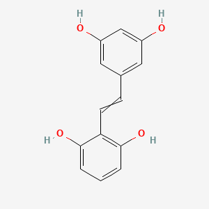 molecular formula C14H12O4 B12426174 2-[(1E)-2-(3,5-dihydroxyphenyl)ethenyl]benzene-1,3-diol 