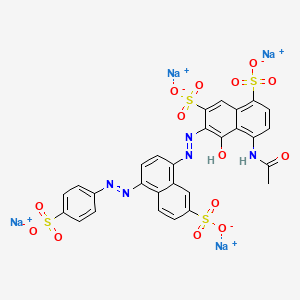 tetrasodium;4-acetamido-5-hydroxy-6-[[7-sulfonato-4-[(4-sulfonatophenyl)diazenyl]naphthalen-1-yl]diazenyl]naphthalene-1,7-disulfonate