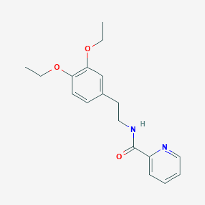 molecular formula C18H22N2O3 B1242622 N-[2-(3,4-diethoxyphenyl)ethyl]-2-pyridinecarboxamide 