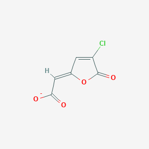 trans-2-Chloro-4-carboxylatomethylenebut-2-en-1,4-olide(1-)