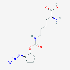 molecular formula C12H21N5O4 B12426256 (2S)-2-amino-6-[[(1R,2R)-2-azidocyclopentyl]oxycarbonylamino]hexanoic acid 