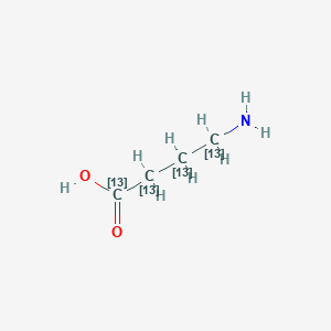 molecular formula C4H9NO2 B12426271 4-amino(1,2,3,4-13C4)butanoic acid 