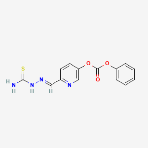 molecular formula C14H12N4O3S B1242630 5-Phenoxycarbonyloxy-2-formylpyridine thiosemicarbazone CAS No. 52584-56-2