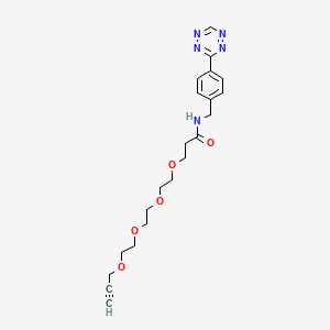 molecular formula C21H27N5O5 B12426334 Tetrazine-Ph-NHCO-PEG4-alkyne 