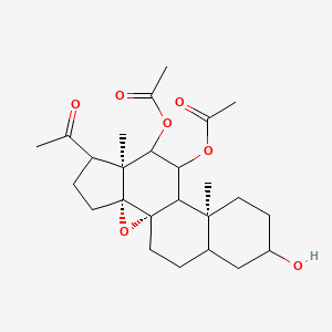 molecular formula C25H36O7 B12426360 11alpha,12beta-Di-O-acetyltenacigenin B 