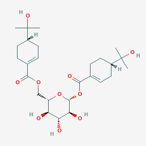 [(2S,3R,4R,5S,6R)-3,4,5-trihydroxy-6-[(4S)-4-(2-hydroxypropan-2-yl)cyclohexene-1-carbonyl]oxyoxan-2-yl]methyl (4S)-4-(2-hydroxypropan-2-yl)cyclohexene-1-carboxylate