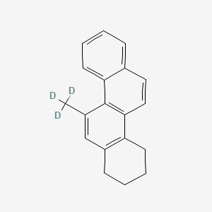 molecular formula C19H18 B12426503 1,2,3,4-Tetrahydro-11-methylchrysene-d3 