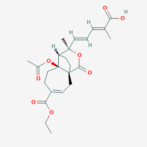 (2E,4E)-5-[(1R,7S,8S,9R)-7-acetyloxy-4-ethoxycarbonyl-9-methyl-11-oxo-10-oxatricyclo[6.3.2.01,7]tridec-3-en-9-yl]-2-methylpenta-2,4-dienoic acid