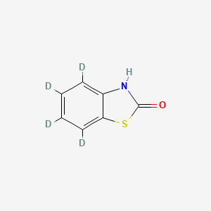 molecular formula C7H5NOS B12426513 2(3H)-Benzothiazolone-d4 