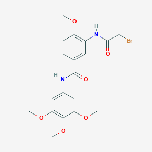 3-(2-bromopropanoylamino)-4-methoxy-N-(3,4,5-trimethoxyphenyl)benzamide