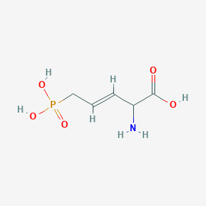 molecular formula C5H10NO5P B1242655 (E)-2-amino-5-phosphonopent-3-enoic acid 