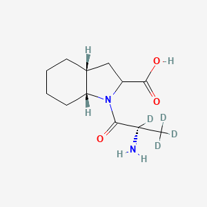 molecular formula C12H20N2O3 B12426563 Perindopril-N-desethylpentanoate-d4 