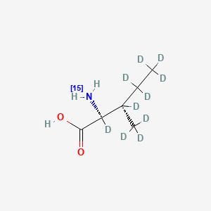 molecular formula C6H13NO2 B12426590 L-Isoleucine-15N,d10 