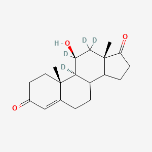 molecular formula C19H26O3 B12426610 11-Beta-hydroxyandrostenedione-d4 