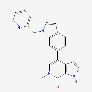 6-methyl-4-[1-(pyridin-2-ylmethyl)indol-6-yl]-1H-pyrrolo[2,3-c]pyridin-7-one