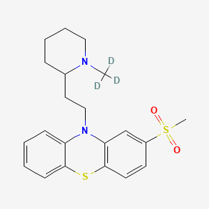 molecular formula C21H26N2O2S2 B12426678 Thioridazine-d3 2-Sulfone 