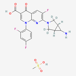 molecular formula C21H19F3N4O6S B12426683 Trovafloxacin-d4 Mesylate 