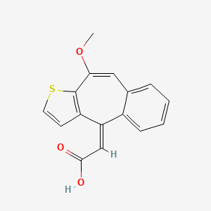 (2Z)-2-(8-methoxy-6-thiatricyclo[8.4.0.03,7]tetradeca-1(14),3(7),4,8,10,12-hexaen-2-ylidene)acetic acid