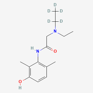 molecular formula C14H22N2O2 B12426702 2-[ethyl(1,1,2,2,2-pentadeuterioethyl)amino]-N-(3-hydroxy-2,6-dimethylphenyl)acetamide 