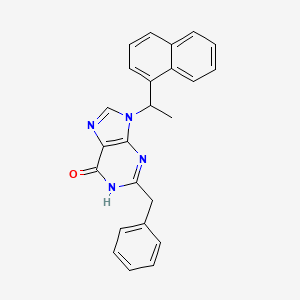 2-benzyl-9-(1-naphthalen-1-ylethyl)-1H-purin-6-one