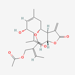[(3aR,4R,6Z,8S,10Z,11aR)-8-hydroxy-6,10-dimethyl-3-methylidene-2-oxo-3a,4,5,8,9,11a-hexahydrocyclodeca[b]furan-4-yl] (Z)-2-(acetyloxymethyl)but-2-enoate