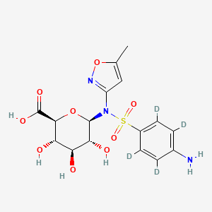 molecular formula C16H19N3O9S B12426744 Sulfisomezole N1-glucuronide-d4 