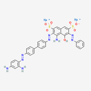 disodium;4-amino-3-[[4-[4-[(2,4-diaminophenyl)diazenyl]phenyl]phenyl]diazenyl]-5-hydroxy-6-phenyldiazenylnaphthalene-2,7-disulfonate