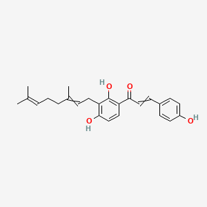 molecular formula C25H28O4 B12426815 1-[3-(3,7-Dimethylocta-2,6-dienyl)-2,4-dihydroxyphenyl]-3-(4-hydroxyphenyl)prop-2-en-1-one 