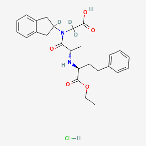 molecular formula C26H33ClN2O5 B12426830 Delapril-d3 (hydrochloride) 