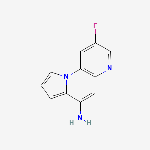 molecular formula C11H8FN3 B12426867 2-Fluoropyrrolo[1,2-a][1,5]naphthyridin-6-amine 