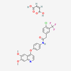 molecular formula C30H24ClF3N2O8 B12426868 c-Kit-IN-3 (maleate) 