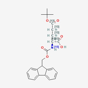 (2S)-2-(9H-fluoren-9-ylmethoxycarbonyl(15N)amino)-5-[(2-methylpropan-2-yl)oxy]-5-oxo(1,2,3,4,5-13C5)pentanoic acid