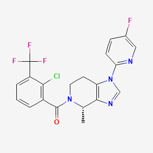 molecular formula C20H15ClF4N4O B12426877 [2-chloro-3-(trifluoromethyl)phenyl]-[(4S)-1-(5-fluoropyridin-2-yl)-4-methyl-6,7-dihydro-4H-imidazo[4,5-c]pyridin-5-yl]methanone 