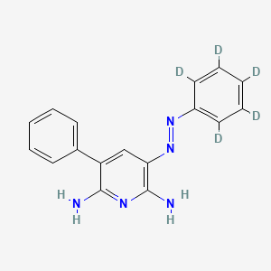 molecular formula C17H15N5 B12426879 3-Phenylphen-azopyridine-d5 