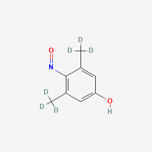 molecular formula C8H9NO2 B12426887 4-Nitroso-3,5-xylenol-d6 