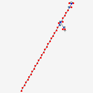 molecular formula C78H147N5O35 B12426896 tert-butyl N-[(5S)-5-[3-[2-[2-[2-[2-[3-(2,5-dioxopyrrol-1-yl)propanoylamino]ethoxy]ethoxy]ethoxy]ethoxy]propanoylamino]-6-[2-[2-[2-[2-[2-[2-[2-[2-[2-[2-[2-[2-[2-[2-[2-[2-[2-[2-[2-[2-[2-[2-[2-(2-methoxyethoxy)ethoxy]ethoxy]ethoxy]ethoxy]ethoxy]ethoxy]ethoxy]ethoxy]ethoxy]ethoxy]ethoxy]ethoxy]ethoxy]ethoxy]ethoxy]ethoxy]ethoxy]ethoxy]ethoxy]ethoxy]ethoxy]ethoxy]ethylamino]-6-oxohexyl]carbamate 