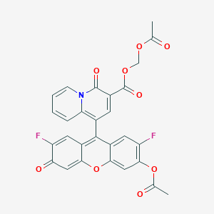 molecular formula C28H17F2NO9 B12426902 Kmg-104AM 