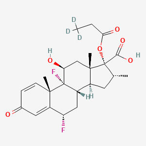 molecular formula C24H30F2O6 B12426906 Fluticasone impurity A-d3 