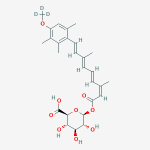 molecular formula C27H34O9 B12426934 13-cis Acitretin O-beta-D-glucuronide-d3 