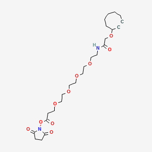 molecular formula C25H38N2O10 B12426949 Cyclooctyne-O-amido-PEG4-NHS ester 