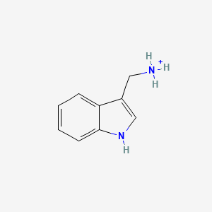 molecular formula C9H11N2+ B1242699 (1H-吲哚-3-基)甲胺草酸盐 CAS No. 296775-93-4