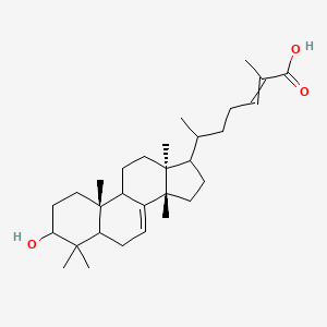 molecular formula C30H48O3 B12427019 (3beta,13alpha,14beta,17alpha,20S,24Z)-3-Hydroxylanosta-7,24-dien-26-oic acid 