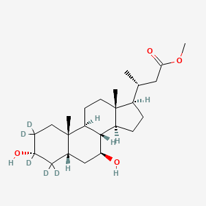 molecular formula C24H40O4 B12427066 24-Nor Ursodeoxycholic Acid-d5 Methyl Ester 