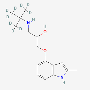 molecular formula C16H24N2O2 B12427087 2-Debenzoyl rac Bopindolol-d9 