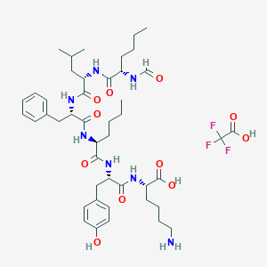 molecular formula C45H66F3N7O11 B12427102 N-Formyl-Nle-Leu-Phe-Nle-Tyr-Lys TFA 